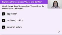 Exploring theme, message and intent across the ‘Power and Conflict’ anthology Instructional Video