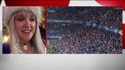 Iceland soccer fan in enemy territory News Clip