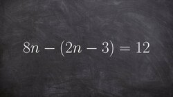 Solving a multi step equation Instructional Video