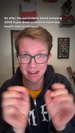 How the Big Game affects Heart Health #shorts #science Instructional Video