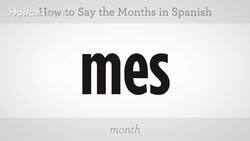 How to Say the Months of the Year in Spanish Instructional Video