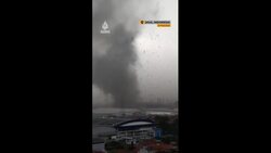 Indonesia tornado wrecks homes and buildings News Clip