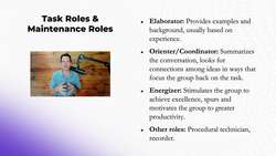 Task Roles and Maintenance Roles in Groups Instructional Video