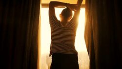 Happy woman enjoying the view. Stock Footage