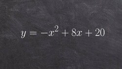 Graph a quadratic by completing the square by factoring out a negative 1 Instructional Video