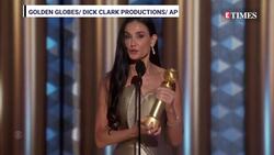 Demi Moore's Emotional Golden Globe Victory Speech Leaves Everyone In Tears News Clip