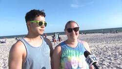 Thousands head to the beach Wednesday as temperatures soar News Clip