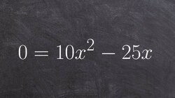 How to factor out a common term to solve a quadratic equation Instructional Video