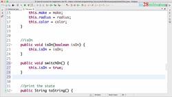 Learn Java from Scratch - A Beginner's Guide - Step 03 - OOP Example - Fan Class - Deciding Behavior with Methods Instructional Video