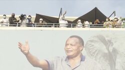 CLEAN : Congos's Sassou Nguesso waves to supporters after his reelection News Clip