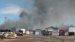 Crews continue battling fire at plastic recycling company in Lamèque News Clip