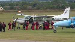 Parachutists boarding Douglas Dakota aircrafts News Clip