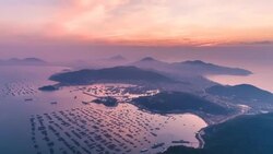 Aerial View Of The Island - Time Lapse Stock Footage