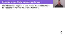 Using the comma rules in non-finite complex sentences Instructional Video