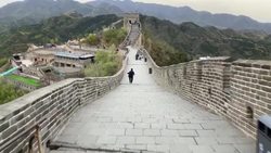 CLEAN : Hundreds visit the Great Wall of China as COVID-19 cases drop nationwide News Clip