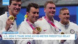 U.S. Men's Team Wins Gold In 4x100 Meter Freestyle Relay News Clip