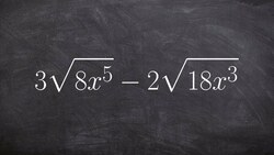 Subtracting two radical expressions when the coefficients are not the same Instructional Video