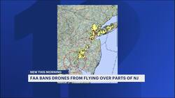FAA temporarily bans drones over 22 areas in New Jersey due to security concerns News Clip