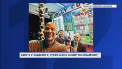 Darryl Strawberry stops by Ulster County ice cream shop News Clip