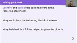 Editing descriptive writing based on ‘A monster within’ Instructional Video