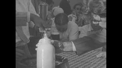 Beer-drinking contest at restaurant in US News Clip