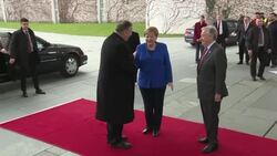 CLEAN : Merkel welcomes participants at Berlin conference on Libya (1) News Clip