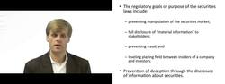 Regulatory Goals of Security Laws - Explained Instructional Video