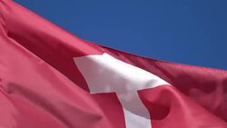 Flag of Switzerland in 4K Stock Footage