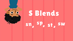 Introduction to S Blends - sn, sp, st, sw Instructional Video