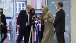 Boris Johnson visits vaccination centre in Uxbridge News Clip