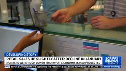 Retail sales up slightly after decline in January News Clip