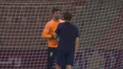 Goalkeeper Alisson Becker during Brazil training session News Clip