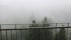 Heavy Rainfall During Thunderstorm Slow Motion Stock Footage