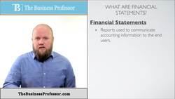 Understanding Financial Statements Instructional Video