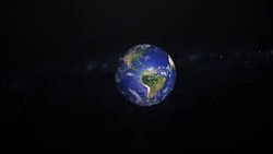 Zoom to Planet Earth in Solar System Stock Footage