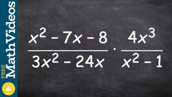 Math tutorial for factoring two rational expressions so that we can multiply them Instructional Video