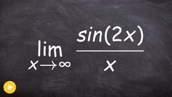 Learn how to evaluate the limit at infinity of a trigonometric function Instructional Video