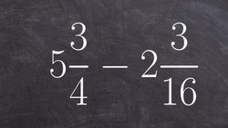 Subtracting two mixed numbers - Math Practice - Tutoring Online Instructional Video