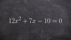 Solve a quadratic equation using the quadratic formula with two real solutions Instructional Video