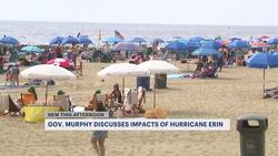 Red flags going up at beaches as surf conditions worsen from Hurricane Erin News Clip