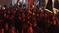 CLEAN : Islamic Jihad supporters march in solidarity with hunger-striking detainee News Clip