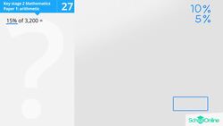 Calculating a Percentage of a Whole Number: Solving 15% of 3,200 Instructional Video