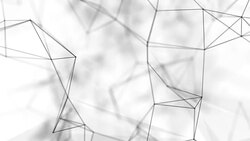 Black Dots Connected Lines Slowly Moving Plexus abstract network background Animation of a blue growing network of connected lines and dots, with light trails . seamless loop motion background. Stock Footage