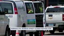 Monroe Street in Norwalk closed due to gas leak News Clip