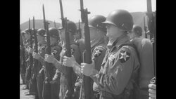 US Army Secretary Robert Stevens chats with military personnel during his visit to the Korean front News Clip