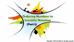 Ordering Numbers in Scientific Notation (Part 2) Instructional Video