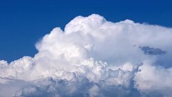 Soft Smooth Heavenly Clouds on Clear Sky in Sunny Day Stock Footage