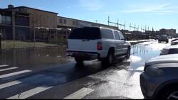 Water main break floods portion of Montauk Avenue in East New York News Clip