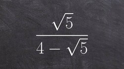 Dividing by a binomial with a radical expression Instructional Video