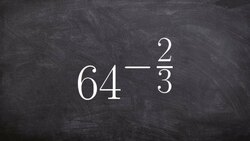 Simplifying an exponent with a negative rational power Instructional Video